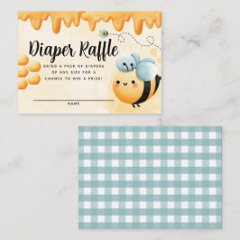 Honey Bee Diaper Raffle Card Beilage Begleitkarte