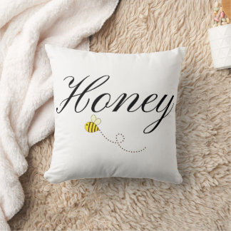 Honey Bee, elegantes handgeschriebenes Skript Kissen