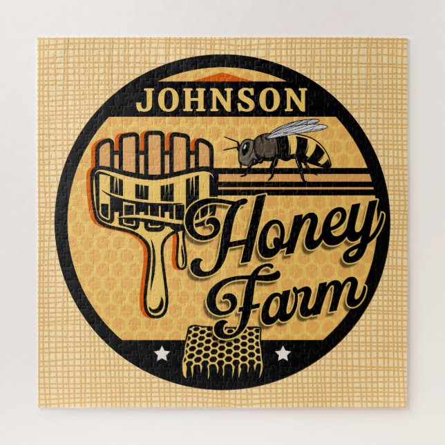 Honey Bee Farm Personalisiert NAME Sweet Beehive (Vertikal)