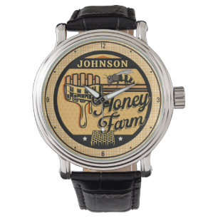 Honey Bee Farm Personalisiert NAME Sweet Beehive Armbanduhr
