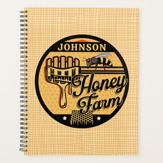 Honey Bee Farm Personalisiert NAME Sweet Beehive Planer (Vorderseite)