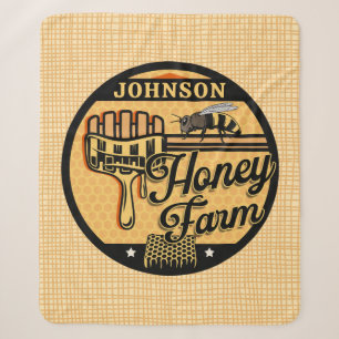 Honey Bee Farm Personalisiert NAME Sweet Beehive Sherpadecke