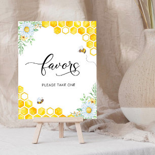Honey Bee Floral Favorits Zeichen Poster