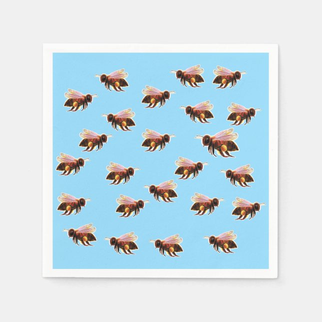 Honey Bee Flying Napkins Serviette (Vorderseite)