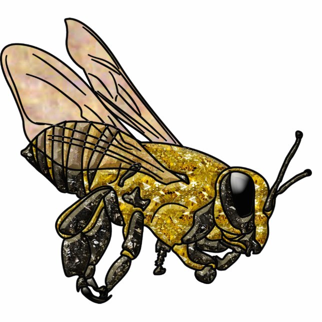 Honey Bee Freistehende Fotoskulptur (Vorne)