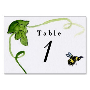 Honey Bee Garden Personalisierte Nummerntafel Tischnummer