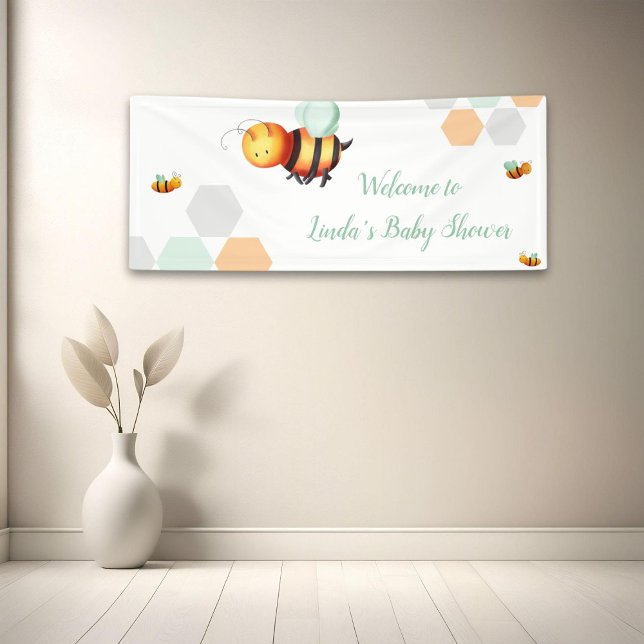 Honey Bee Gender Neutral Baby Shower Banner (Von Creator hochgeladen)