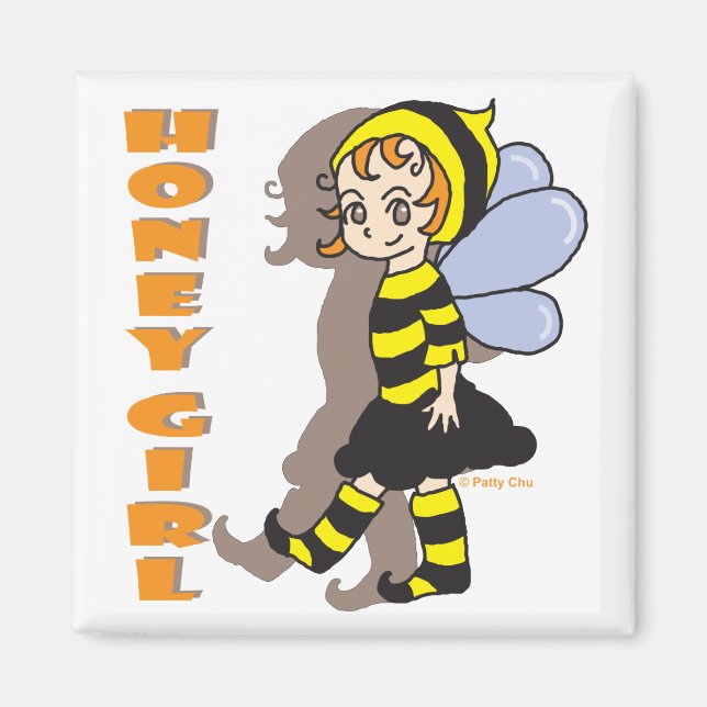Honey Bee Girl Magnet (Vorne)