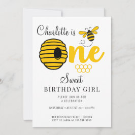 Honey Bee Hive Honey Comb Erstgeburtstag Einladung