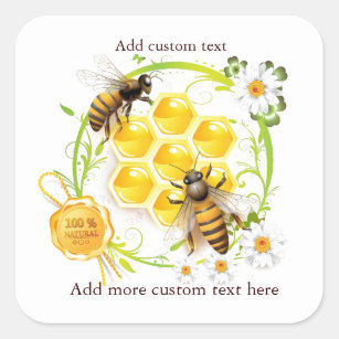 Honey Bee Honey Seller Beekeeper Apiarist Quadratischer Aufkleber