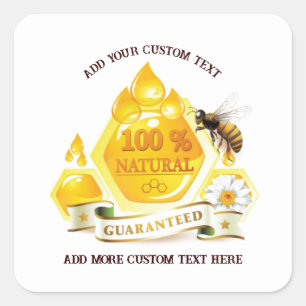 Honey Bee Honey Seller Beekeeper Apiarist Quadratischer Aufkleber