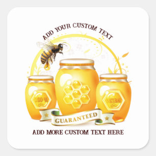 Honey Bee Honey Seller Beekeeper Apiarist Quadratischer Aufkleber