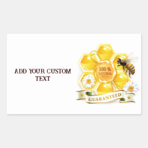 Honey Bee Honey Seller Beekeeper Apiarist Rechteckiger Aufkleber