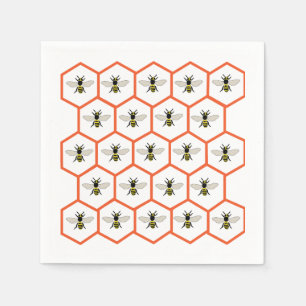 Honey Bee Honeycomb Baby Shower Serviette