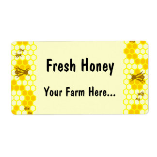 Honey Bee Honeycomb Custom Labels