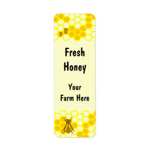 Honey Bee Honeycomb Custom Labels