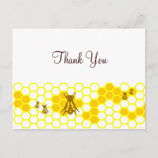 Honey Bee Honeycomb Custom Postcard Postkarte