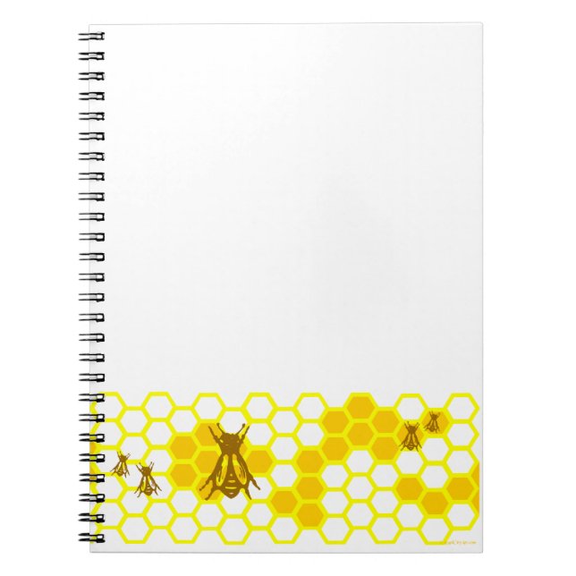 Honey Bee Honeycomb Pattern Notebook Notizblock (Vorderseite)