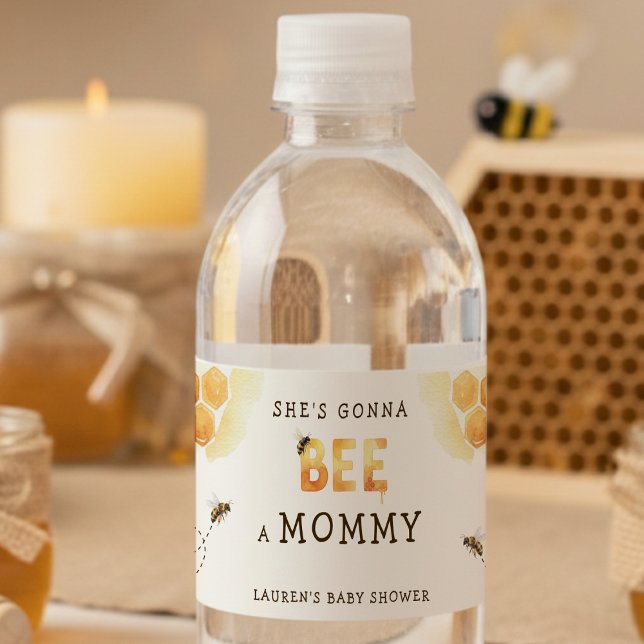Honey Bee Honeycomb Watercolor Baby Shower (Honey Bee Honeycomb Watercolor Baby Shower Water Bottle Label
)