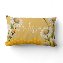 Honey Bee Honeycomb White Daisy Personalize