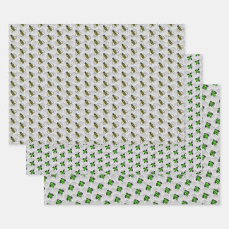 Honey Bee Honeycomb Wrapping Paper Set 3 Geschenkpapier Set