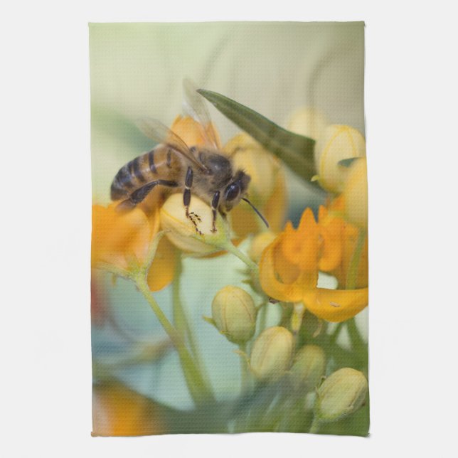 Honey Bee im Frühling Küchentuch (Vertikal)