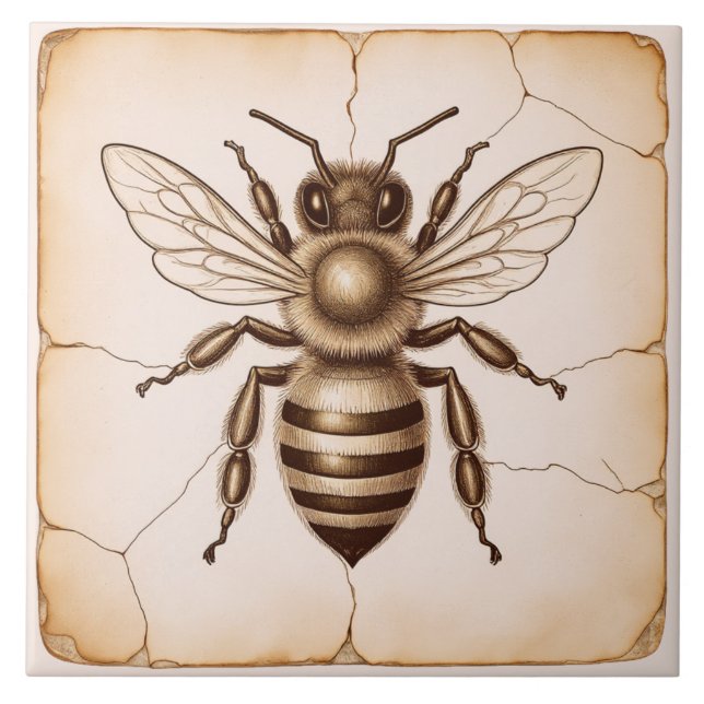 Honey Bee Keramik Tile Fliese (Vorderseite)