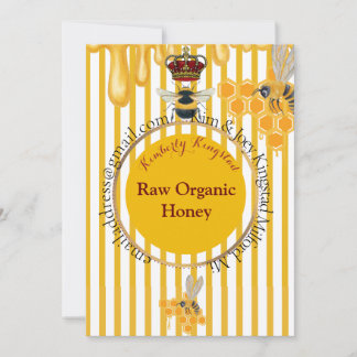 Honey Bee Label Feiertagskarte