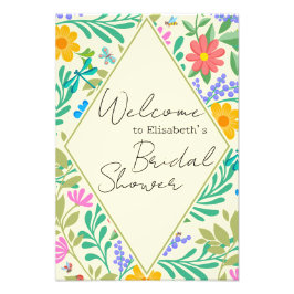 Honey Bee, Ladybug, Butterfly, Dragonfly & Blume Fotodruck