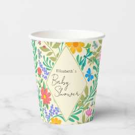 Honey Bee, Ladybug, Butterfly, Dragonfly & Blume Pappbecher