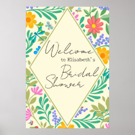 Honey Bee, Ladybug, Butterfly, Dragonfly & Blume Poster