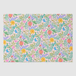 Honey Bee, Ladybug, Butterfly, Dragonfly & Blume Seidenpapier