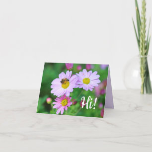 Honey Bee Lila Blume Hi! Notizkarte für das unbesc Karte