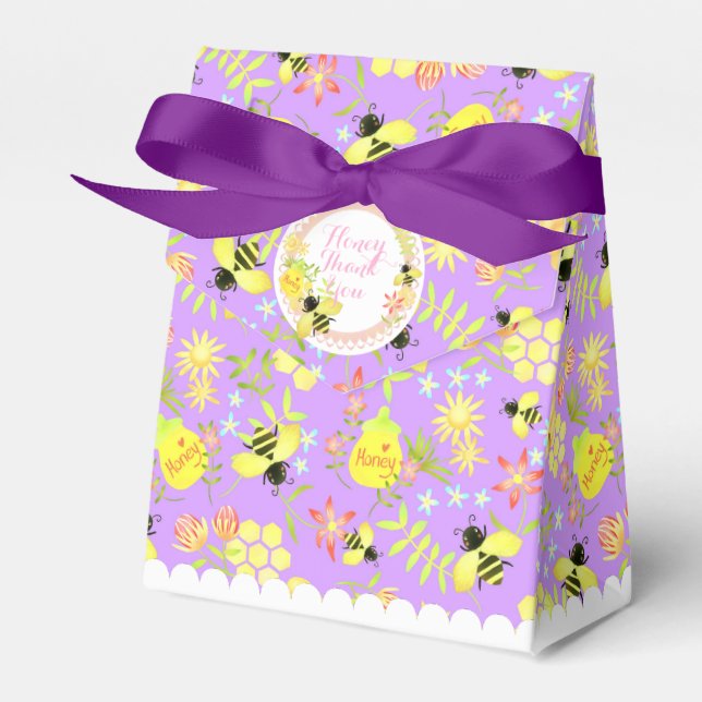 Honey Bee Lila Geschenkschachtel (Vorderseite)