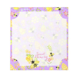 Honey Bee Lila Notizblock