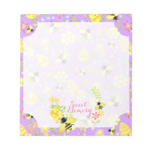 Honey Bee Lila Notizblock