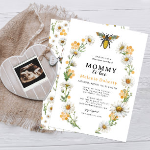 Honey Bee Mommy to Bee Baby shower Invitation   Wi