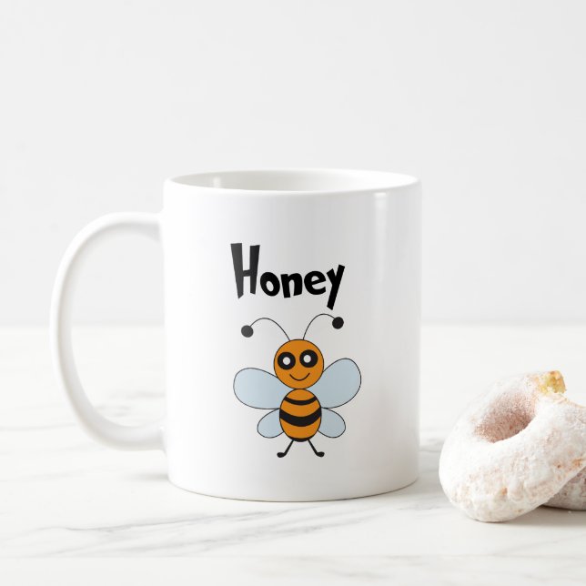 Honey Bee Nature Insect Wildlife Animal Kaffeetasse (Mit Donut)