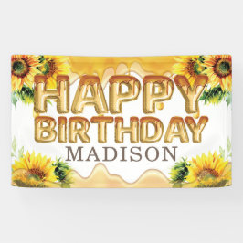 Honey Bee Personalisiert Happy Birthday Banner
