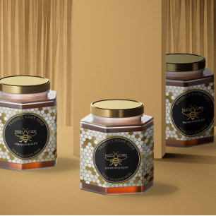 Honey Bee Product Custom Rectangle Jar Label Rechteckiger Aufkleber