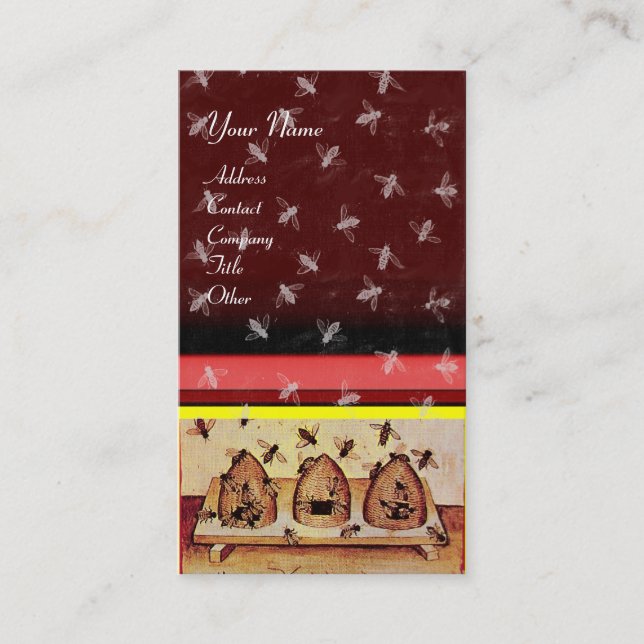 HONEY BEE, RINGE, rot Visitenkarte (Vorderseite)