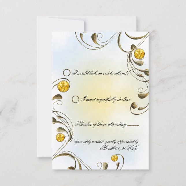 Honey Bee RSVP Karte (Vorderseite)