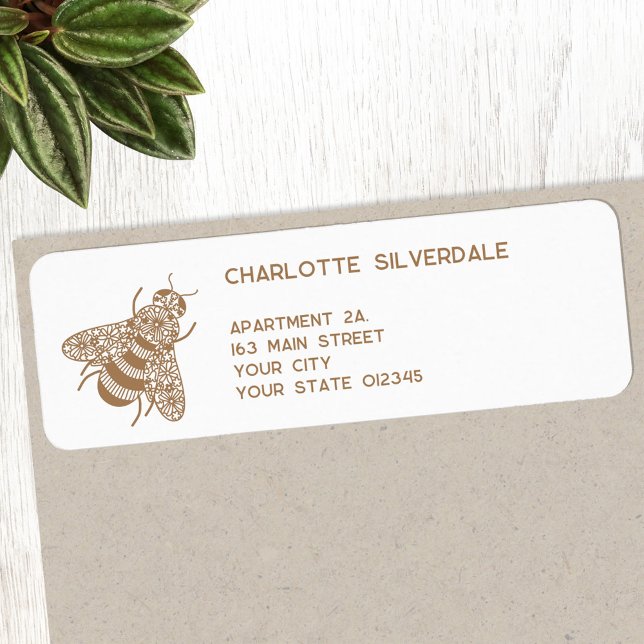 Honey Bee Rücksendeadresse (Honey Bee personalized return address labels)