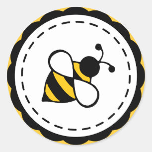 Honey Bee School Business Party Stickers