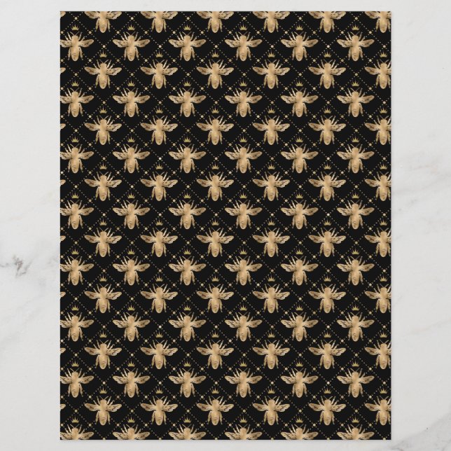 Honey Bee Scrapbook Paper Sheet (Vorderseite)