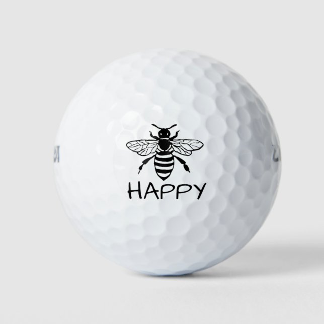 Honey Bee/ Sei glücklich Golfball (Vorderseite)