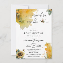 Honey Bee | Sonnenblume Bee Baby Dusche Einladung