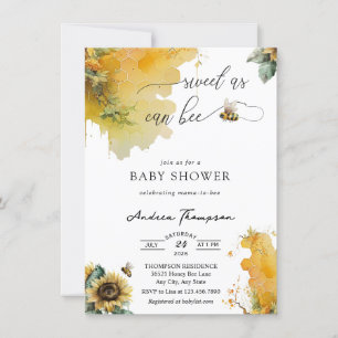 Honey Bee Sonnenblume Biene Baby Shower Einladung
