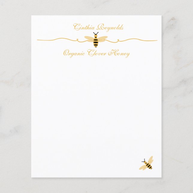Honey Bee Stationery (Vorderseite)