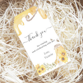 Honey Bee Sunflowers Gender Reveal Danke Geschenkanhänger